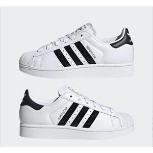 Adidas Superstar 2 Originals White/Black Beaded Stripes JP9678 Women's Size 8.5